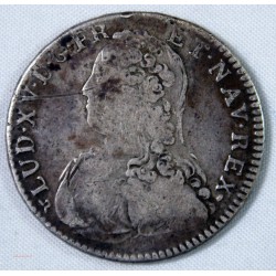 LOUIS XV - DEMI ECU 1730 B Rouen Côte 120€ en TB