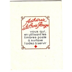 CARNET CROIX ROUGE SANS PUB N° 2002 ANNEE 1953 NEUF** Côte 160 Euros