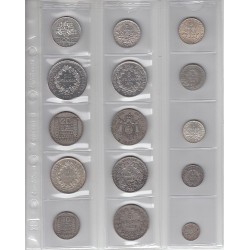 15 Monnaies Françaises modernes de différentes époques en Argent.