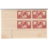 Coin Daté Bloc de 4 timbres N°456  ANNEE 1940 NEUF** Côte 45 Euros