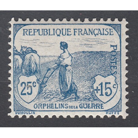 TIMBRE N°151 Orphelin 1917-18 NEUF** SIGNE Calvès Côte 230 Euros