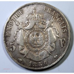 France - Ecu de 5 Francs Napoléon III 1856 petit A