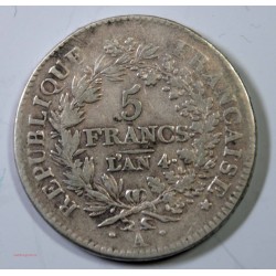 France - Ecu de 5 Francs Union et Force An 4 A