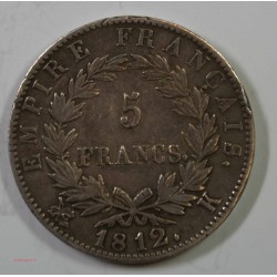 France - Ecu de 5 Francs Napoléon Ier 1812 K Bordeaux