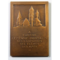 Médaille plaque Bronze, Augène Lefèvre-Pontalis 1862-1923