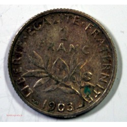 France - Semeuse, 1 Franc 1903 argent