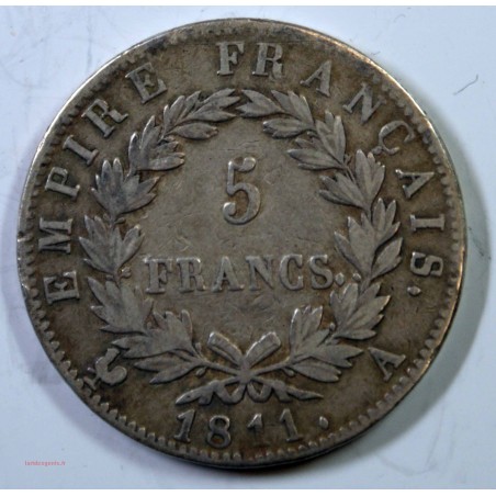 France - Ecu de 5 Francs Napoléon Ier 1811A Paris