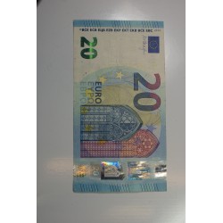 BILLET FAUTE - France 20 euro bande partiellement blanche Lettre U09FA