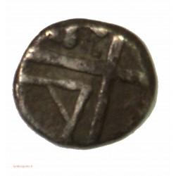 Monnaie Gauloise - 1/4 d'obole de Marseille, tête à gauche, 0.16 grs