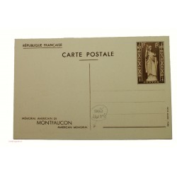 entiers postal 1f Montfaucon 1937 neuf variété sans le N°2