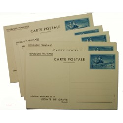 5 entiers postaux 55c Mémorial Américain 1938 neufs
