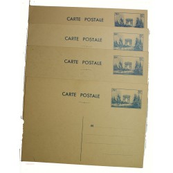 4 entiers postaux 70c et 80c Défilé de la Victoire 1939 neufs