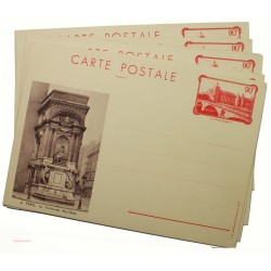 5 entiers postaux 90c la Conciergerie à Paris 1935 sans pochette