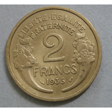 FRANCE - 2 Francs 1935 Morlon rare et joli,  Bronze -Aluminium