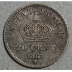 NAPOLEON III - 20 centimes 1867 A + 1867 BB