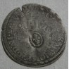 LOUIS XIV - SOL de 15 deniers surfrappé sur ancien flan 1699
