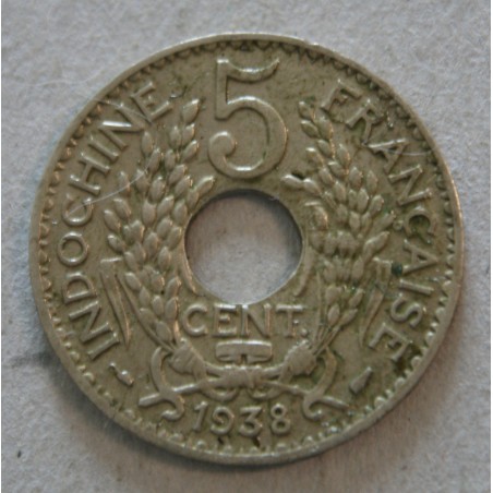 INDOCHINE Française - 5 Cent. 1938