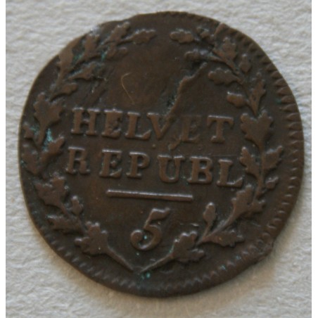 Suisse -  République Helvetique 1/2 Batzen 1799