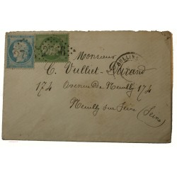 lettre SEPTEMBRE 1871 AVEC N° 20 ET N° 37 OULLINS (2) GC 2756