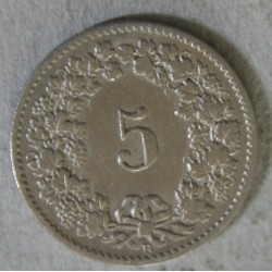 Suisse -  5 rappen 1879 B x2 exemplaires