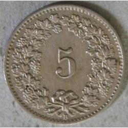 Suisse -  5 rappen 1880 B Superbe