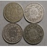 Suisse - Helvétique 10 rappen 1850-1883-1885-1897
