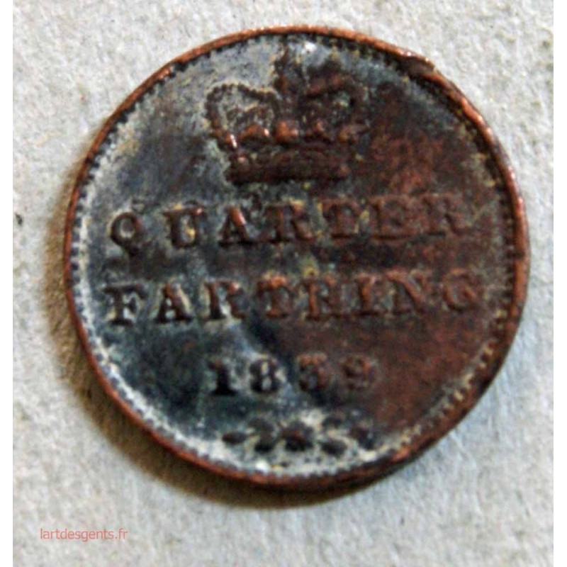 Queen Victoria quarter farthing 1839