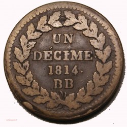 BLOCUS DE STRASBOURG-  décime 1814 BB