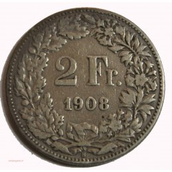 Suisse -  2 francs 1908