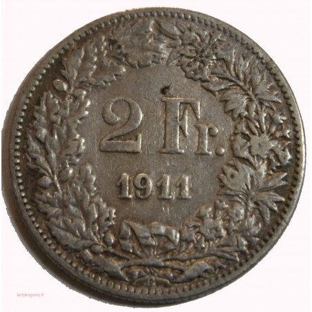 Suisse -  2 francs 1911 argent/silver