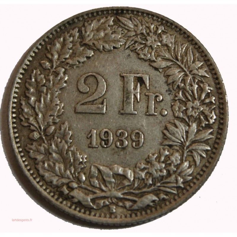 Suisse -  2 francs 1939 argent/silver
