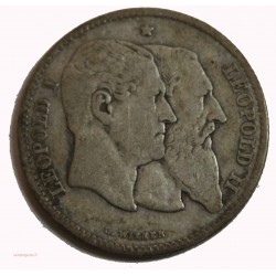 Belgique 2 Francs 1830-1880 Léopold I & Léopold II Argent