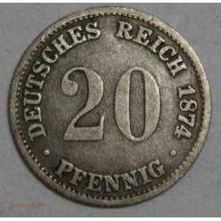 Allemagne - 20 pfennig 1874 B