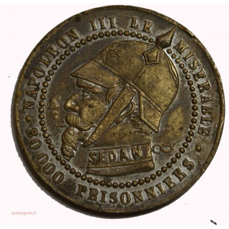 Guerre de 1870 satirique de Sedan, module 5 centimes - chouette