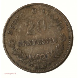 ITALIE - 20 centesimi 1863 M Vittorio Emanuel II