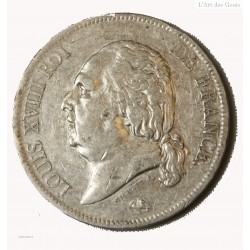 LOUIS XVIII - écu 5 Francs 1816 A PARIS TTB