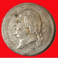 LOUIS XVIII - écu 5 Francs 1816 L BAYONNE TB+