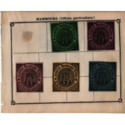 Allemagne-Hambourg timbres-CHARLES VAN DIEMEN et Institut Hamburger Boten