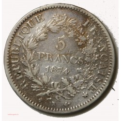 HERCULE- écu 5 Francs 1874 K Bordeaux