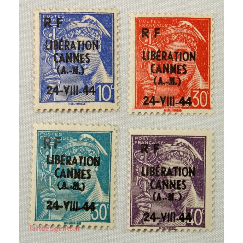 TIMBRES "Emission de la libération" 1944 CANNES