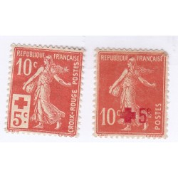 TIMBRES CROIX ROUGE  N°146 à 147 Année 1914 NEUFS Côte 46 Euros
