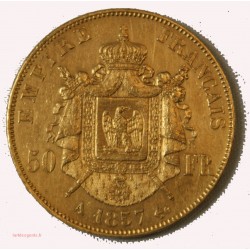 Ecu Napoléon III - 50 Francs OR 1857 A
