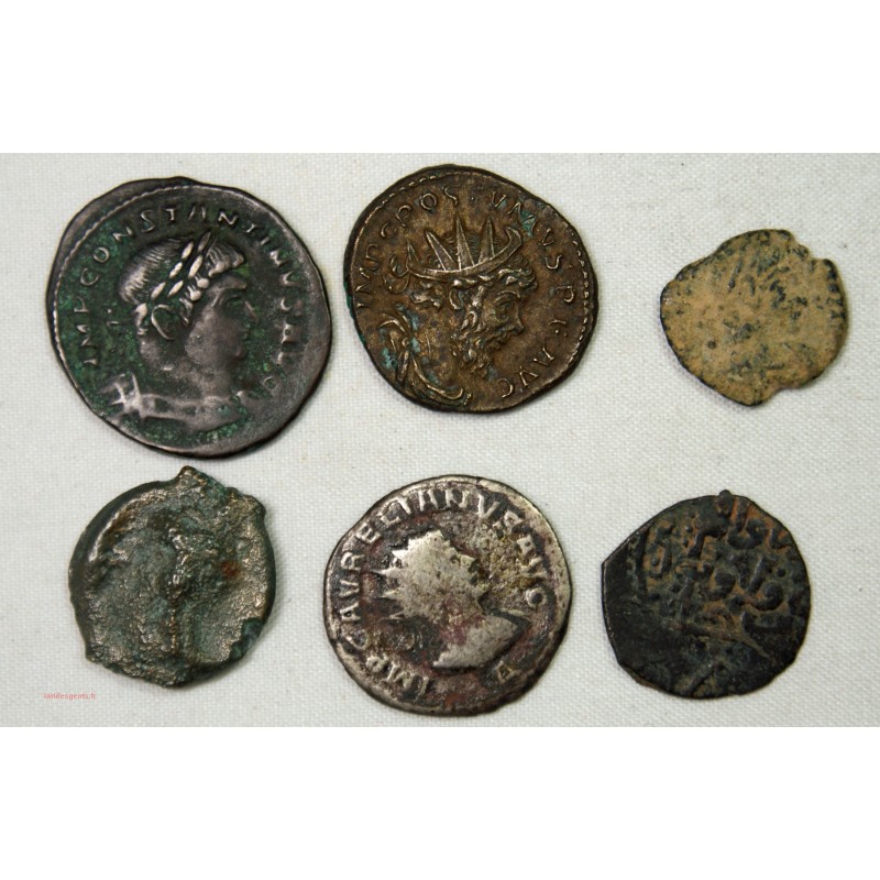 lot de monnaies : Potin, Postume, Aurélien, Constantin etc..
