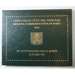 VATICAN EURO - Coffret 2 euro 2018 Commemorative BU - PERE PIO