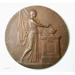 Medaille FELIX FAURE PRESIDENT 1895 - 67.6 mm JC CHAPLAIN