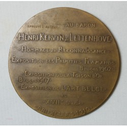 Médaille Baron Henri KERVYN de LETTENHOVE (BELGIQUE) Bruxelles 1910