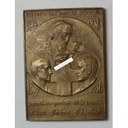 Médaille plaque J.B. FERRAND Médecin hopital St Joseph 1912-36 par VILLANDRE