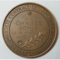 Médaille ARCHITECTURES Attribuée en 1902, par E.A. OUDINE