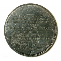 Médaille INCUSE UNIFACE LEGATEUR 1828 de 5 Million Francs pour Hospice