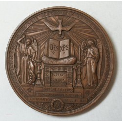 Médaille BAPTEME, COMMUNION, CONFIRMATION 1865 par OUDINE